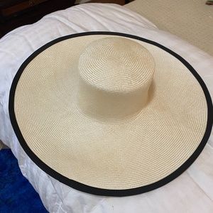 Award Millinery Design Cream and Black Summer/Kentucky Derby Hat